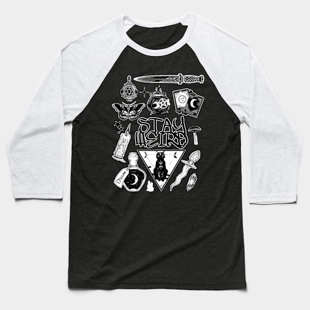 Stay weird Baseball T-Shirt by ScribbleDrone